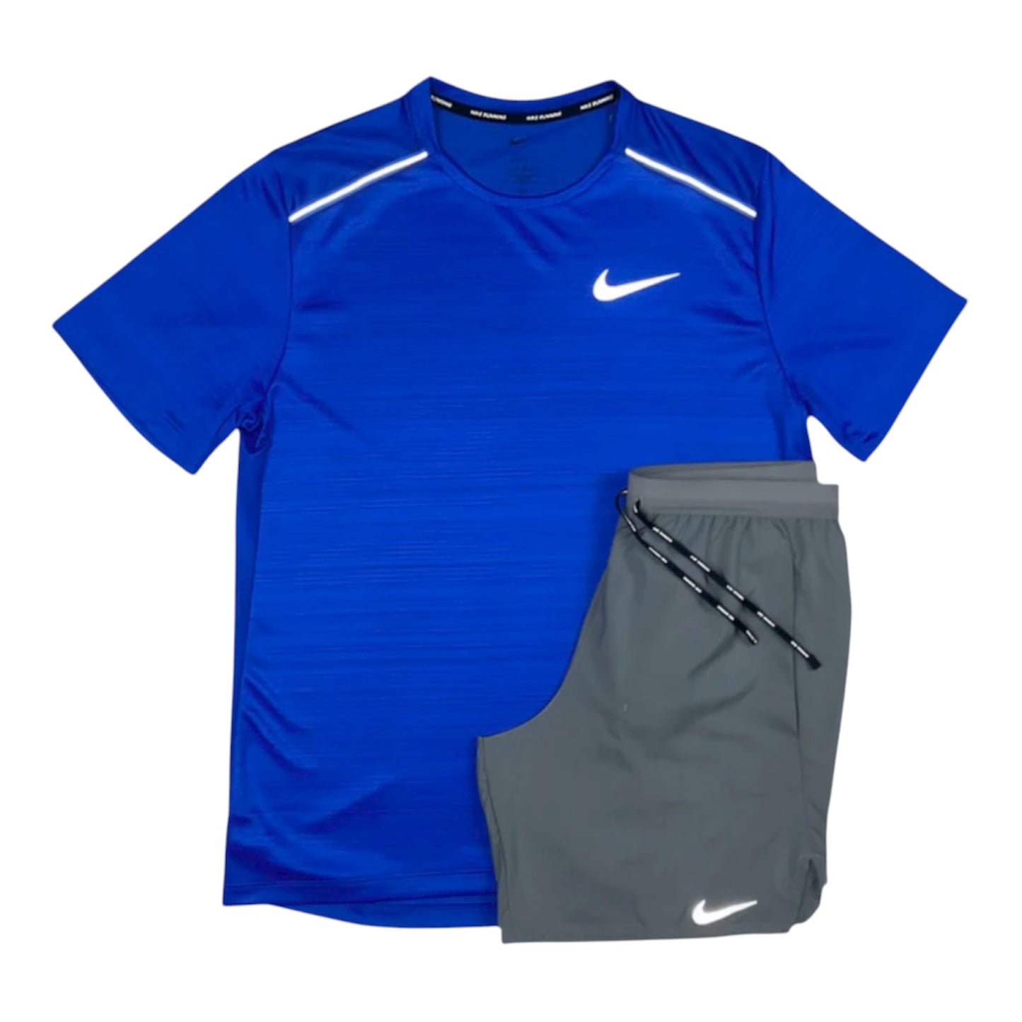 NIKE BLUE MILER / GREY FLEX STRIDE SET